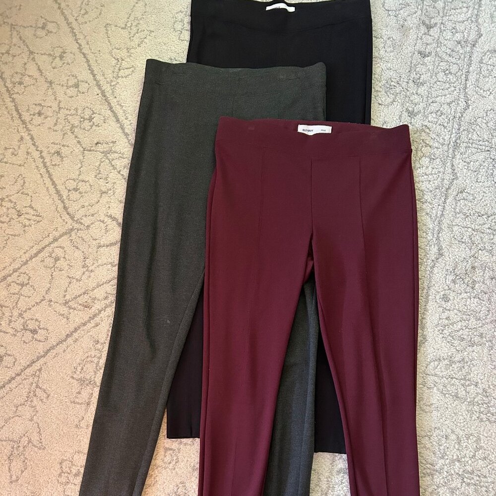 Stretch fitted pants 3 color bundle Large Tall